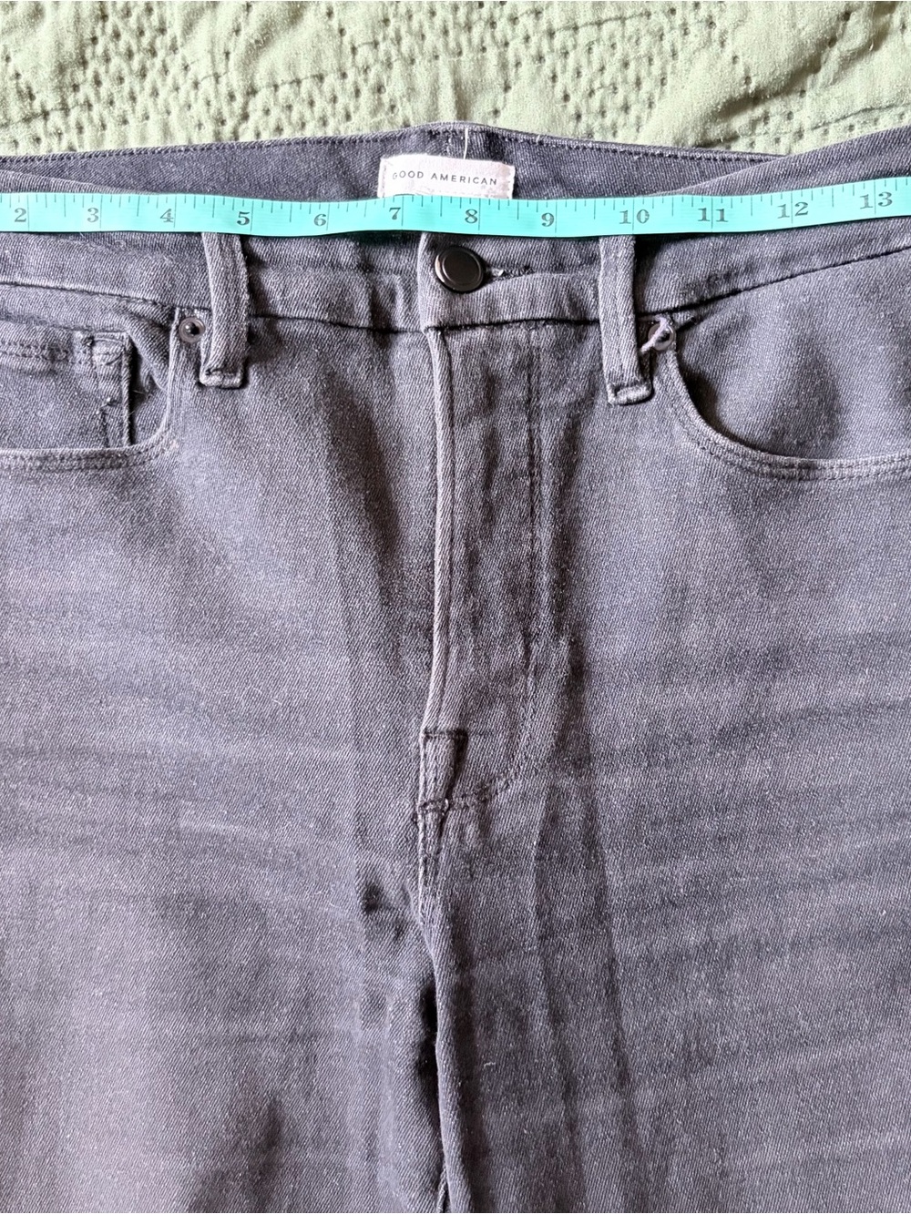 Good American Good Straight Black Jeans Size 6/28 - Picture 7 of 10